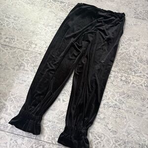 ICHI | Black Velvet / Velour Pants / Joggers SZ XS